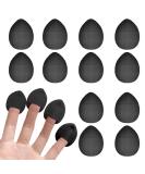 12 Pieces Finger Powdered Makeup Mini Sponge Set - Soft Wet & Dry Foundation Concealer & Mineral Powder Applicators (Black) - Ideal for Cosmetics & Beauty Enthusiasts - Buy Online on GoSupps.com