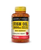 MASON NATURAL Fish Oil 1000mg | 300mg Omega-3 | Heart Health Support | Circulatory Function | Cardiovascular Health | 200 Softgels - Buy Online on GoSupps.com