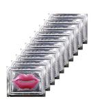 Ruzzut 30 PCS Pink Crystal Collagen Hydrogel Lip Mask Set - Moisturizing Lip Plumper Gel Pads for Dry Lips - Attractive and Sexy Lips | Rose Pink - Buy Online on GoSupps.com