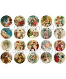 Assorted Vintage Christmas 1 3/4" Circles Collage Sheet #3 - Buy Online on GoSupps.com