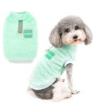 Zunea Fleece Winter Jacket for Small Dogs | Warm Soft Coat & Sweater for Chihuahua & Cats | Cold Weather Pet Clothing with D-Ring | Cozy Green Puppy Outfit - Buy Online on GoSupps.com
