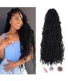Showjarlly 7 Packs New Faux Locs Crochet Hair - Pre Looped Soft Locs Braiding Hair for Black Women - 1B# 18 Inches - Buy Online on GoSupps.com