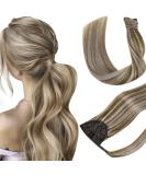 Hetto Ponytail Extensions - Real Remy Hair #10/613 Ash Brown & Platinum Blonde 50cm 100g - Best Selling International Shipping - Buy Online on GoSupps.com
