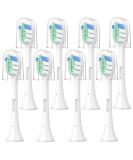 Replacement Toothbrush Heads for Philips Sonicare - Compatible Snap-on Electric Toothbrush Heads (Pack of 8) - Blue - Buy Online on GoSupps.com