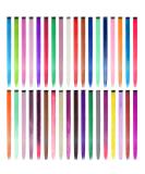 EuTengHao 36 Packs 22'' Colored Clip in Hair Extensions for Women and Kids - Multi-Colors Party Highlights Streak Synthetic Hairpieces - Buy Online on GoSupps.com