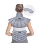 REVIX Microwave Heating Pad Set - Neck, Shoulders, Lower Back Pain Relief - Hot Compress Wrap with Weighted Plush - Includes Hot Eye Mask for Migraine Stress Relief - Set of 3 Gray - Buy Online on GoSupps.com