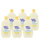 Baby Magic Gentle Hair & Body Wash 16.5oz with Calendula & Coconut Oil, Yellow Soft Powder Scent - 6 Pack - Buy Online on GoSupps.com