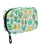 Fustylead Cute Green Cactus Travel Pill Organizer | 7-Day Zipper Pill Case for Vitamins & Supplements - Perfect for Purse Storage - Buy Online on GoSupps.com