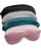Experience Restful Sleep - Soft and Comfortable Sleep Mask with Silk Eye Cover Perfect for Travel Naptime and Insomnia Relief for Women Men- 4 Pack - Buy Online on GoSupps.com
