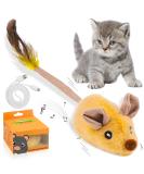 Cat Toys Interactive for Indoor Cats Electric Automatic Moving Mouse Cat Toy Self Play with Squeaky Sound Dynamic Magic Tail Rechargeable LED Mice Cat Toys for Bored Indoor Adult Cats Kitten - Buy Online on GoSupps.com