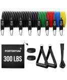 Resistance Bands Weight Building Kit - 12 Elastic Bands 150 lbs for Yoga, Calisthenics, Crossfit - Home Gym Muscle Bands with Anklets and Door Grip 300 lbs - Buy Online on GoSupps.com