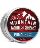 Rocky Mountain Barber Co. 5 oz Tub Pomade for Men | Strong Hold Styling Product for Pompadour & Slick Back Looks | High Shine, Easy to Wash Out | Water Based - Buy Online on GoSupps.com