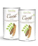 Organic Vegan Carob Powder - Sugar-Free Cocoa Substitute | Pureeraw 480g | Low Fat Fiber-Rich Caffeine-Free | Perfect for Chocolate Drinks - Buy Online on GoSupps.com