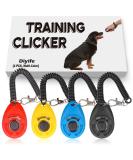 Diyife dogs clicker 4 pieces of training clickers with hand loop clicker with a large button dog training and dog training for dog cat horse (multi-color) black+blue+red+yellow - Buy Online on GoSupps.com
