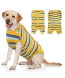Kuoser Dog After Surgery Bodysuit - Breathable Medical Body for Dogs & Cats Post-Op Recovery Wear Alternative to Ruff XXL Green & Yellow - Buy Online on GoSupps.com