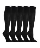 Weekend Peninsula Compression Socks - 5 Pairs Knee High for Men & Women | Sports Travel & Medical Support (L-XL Black) - Buy Online on GoSupps.com