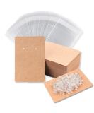 Earring Cards Set Earring Display Cards with 100 Pcs Earring Holder Cards 200 Pcs Earring Backs and 100 Jewelry Packaging for Earrings Necklace Jewelry Display Jewelry Bags 3.5x2.4 Inches (Brown) ZK100-Brown - Buy Online on GoSupps.com