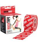 Rocktape Kinesiology Tape Athletes Water Resistant Reduce Pain & Injury Recovery 5cm x 5m Uncut Red Logo - Buy Online on GoSupps.com