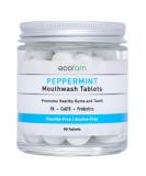 Peppermint Mouthwash Tablets - Chewable Fluoride & Alcohol-Free Travel Size - 90 Tablets for Fresh Breath - Buy Online on GoSupps.com