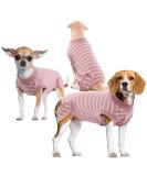 Breathable Hjumarayan Dog Castration Body Suit - Post-Surgery Recovery Wear for Small to Large Dogs | Pink Striped Design - Buy Online on GoSupps.com