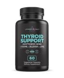 Livingood Daily Natural Thyroid Support - Thyroid Supplement with Ashwagandha, Iodine, Selenium & More - 60 Capsules - Buy Online on GoSupps.com