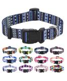 Mihqy Adjustable Soft Dog Collar - Bohemian Floral & Geometric Design for All Sizes (33-55 cm) - Comfort & Style for Small Medium Large Dogs - Buy Online on GoSupps.com