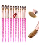 Saviland Acrylic Nail Brush Set - 10-Piece Professional Acrylic Nail Brushes for Nail Extension & Application - Pink Crystal Texture (Size 4-22) - Buy Online on GoSupps.com