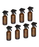 Relaxdays Brown Glass Spray Bottle - Pack of 8 | Eco-Friendly & Versatile for Home & Garden - International Shipping Available - Buy Online on GoSupps.com