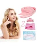 Long Hair Heatless Curler Kit - 61 Extra-Long Rod Headband for Overnight Soft Cotton Curls - Pink Velour Ribbon for Women - Buy Online on GoSupps.com