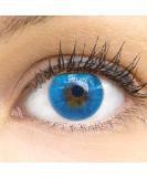 Buy Glamlens Colored Contact Lenses - Monthly Soft Hydrogel 2 Pieces + Lens Case - Amalfi Azul (Intensive Blue) - No Starch 0.0 Diopters - Natural Colors for a Flawless Look - Buy Online on GoSupps.com