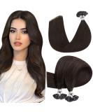 Buy Brown Bonding Hair Extensions - Real Remy Keratin Fusion #2 Darkest Brown 35cm 50g | International Shipping - Buy Online on GoSupps.com