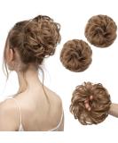 SARLA 2PCS Messy Hair Bun Hair Piece Synthetic Bun Hairpieces - Pecan Blonde Updo Extensions for Women/Girls - Buy Online on GoSupps.com