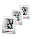 Buy ThermoPro TP49W-3 Digital Mini Thermo-Hygrometer - Accurate Indoor Temperature & Humidity Monitor with Smiley Indicator | International Shipping Available - Buy Online on GoSupps.com