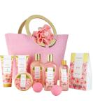 Spa Luxetique Bath Spa Gift Basket for Women - Rose Relaxing Spa Set with Bath Salts, Body Lotion & Shower Gel - Perfect Birthday or Mother's Day Gift - Buy Online on GoSupps.com
