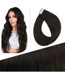 FSHINE Dark Brown Tape In Extensions Seamless Real Hair 45cm 10 Pieces Virgin Remy #2 - Buy Online on GoSupps.com