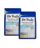 Dr. Teals Ginger & Clay Epsom Salt Bath Soaking Solution Gift Set - Detoxify & Energize, Relieve Stress - 2 Pack 3lbs ea - Buy Online on GoSupps.com