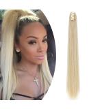 Sego Ponytail Braid Extension - 66 cm Wavy Human Hair - Airy Blonde Mix for Voluminous Style - Buy Online on GoSupps.com