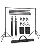Aureday 10FT Adjustable Photo Backdrop Stand with Travel Bag, Heavy Duty Background Stand for Parties, Weddings, and Photoshoots - Includes 6 Clamps, 4 Crossbars, 2 Sandbags - 8.5*10FTV2 - Buy Online on GoSupps.com
