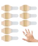 SAVITA 8pcs Adjustable Finger Splints - Reusable Soft Fabric Braces for Trigger Finger & Broken Finger Protection (Skin Color) | International Shipping Available - Buy Online on GoSupps.com