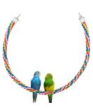 Rope Perch for Birds - Parrot Spiral Climbing Rope (105cm) | Ideal Bird Cage Accessory for Budgies & Parrots - Buy Online on GoSupps.com