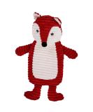 K Collection Fox Design 3D Novelty Hot Water Bottle - Removable Plush Cover - Natural Rubber - Corduroy HWB - Buy Online on GoSupps.com