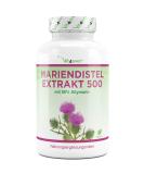 Mary Thistle Extract 180 Capsules - 500mg 80% Silymarin Vegan High-Dose Laboratory Tested - 6 Month Supply - Premium Quality - Buy Online on GoSupps.com