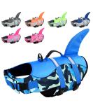 Buy Cit toile Dog Life Jacket - Safe & Lightweight Shark Design for Swimming | Reflective Vest for All Dog Sizes - Blue Camouflage XXL - Buy Online on GoSupps.com