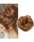 Silk-Co Hair Part with Rubber Band - Wavy Soft Dutt Extensions - 35g Honey Brown Messy Bun Updo - Buy Online on GoSupps.com