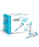 MediVena ONE-CARE PRO Safety Lancets 25G x 1.6mm 100/bx - Top Push Button Activated, Sterile & Gentle Sampling - Buy Online on GoSupps.com