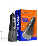 Portable Cordless Water Flosser - Rechargeable IPX7 Waterproof 4 Modes & Jet Tips | Travel & Home Use - Buy Online on GoSupps.com