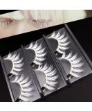 White False Eyelashes for Cosplay & Halloween | Natural Look Anime Makeup - 3 Pairs - Buy Online on GoSupps.com
