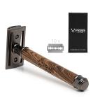 Prime Art Wood Razor - Sustainable Zebraholz Razor with 10 Blades | Gun Metal Wet Razor for Men & Women - Buy Online on GoSupps.com