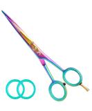 Premium Candure Hairdressing Scissors - Professional 6.5 Hair Cutting Scissors for Men Women & Adults | Extra Sharp Rainbow Design - Buy Online on GoSupps.com