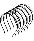 Zhanmai 10 Pieces Unisex Metal Teeth Comb Hair Hoop Hairband Headband Hair Accessories (Black) - Buy Online on GoSupps.com